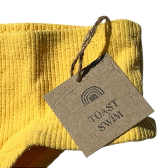 🌻NEW w.Tag Free People x Toast Sunset Signature Banded Waist Bikini Bottom Small - Picture 8 of 12